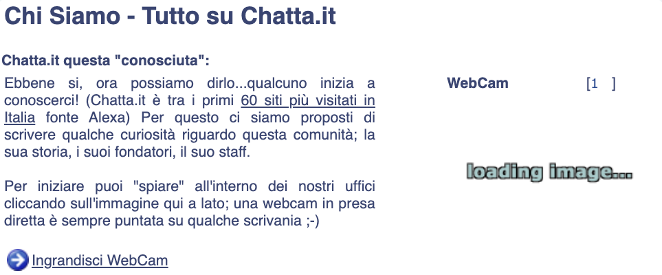 Questo screenshot risale ad una pagina archiviata nel 2006