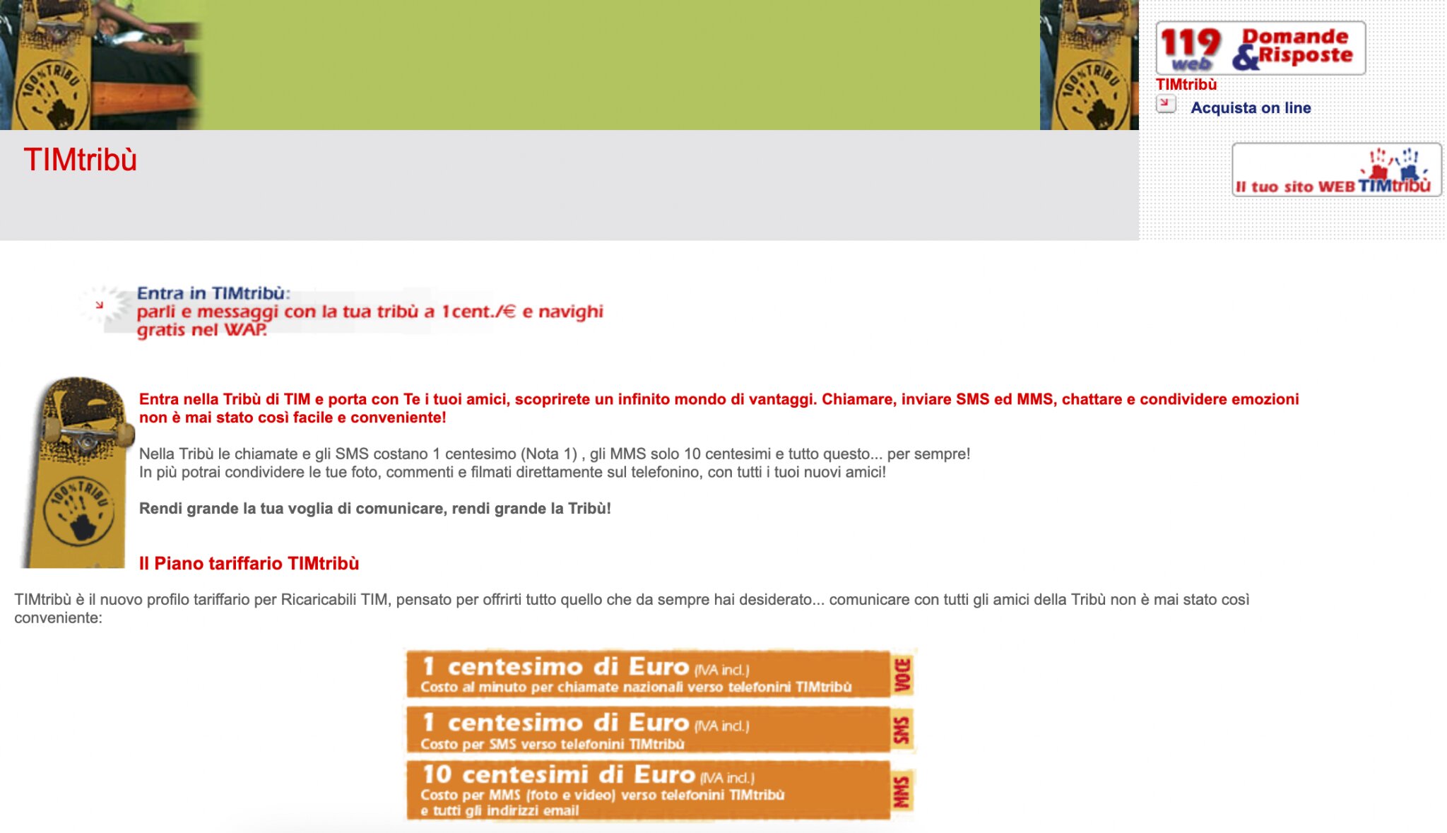 Costi verso utenti TIMTribù