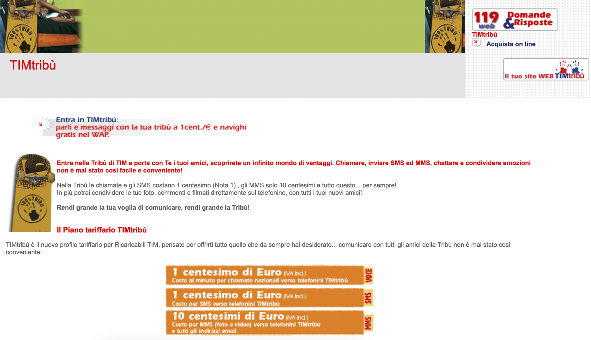 Costi verso utenti TIMTribù