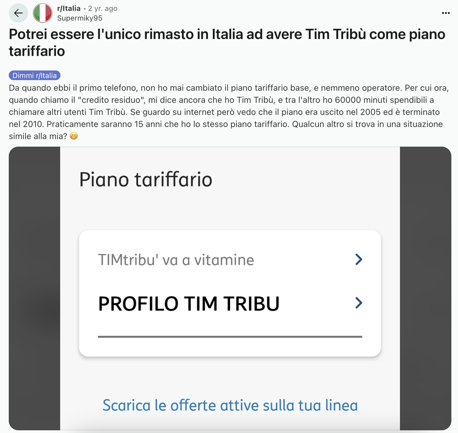 60.000 minuti per chiamare altri utenti Tribù, good luck with that.